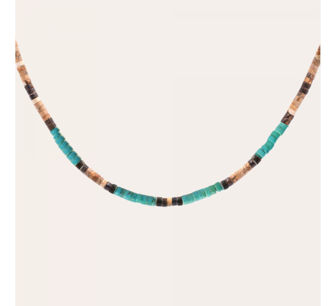 COLLIER MIXTE HEISHI TURQUOISE