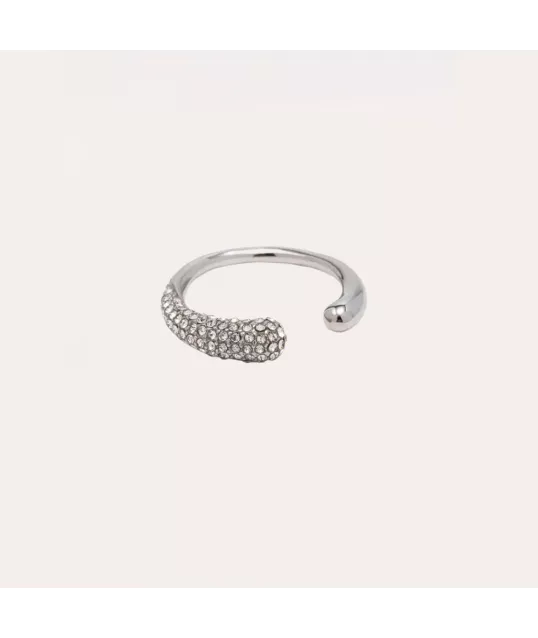 BAGUE PARMA STRASS ARGENTÉE